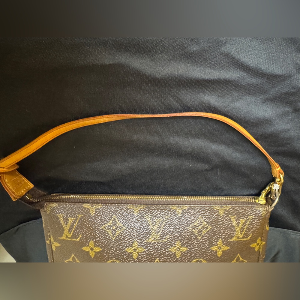 Louis Vuitton LV Monogram Brown and Gold Pouchette & LV Strap with COA - Picture 6 of 17